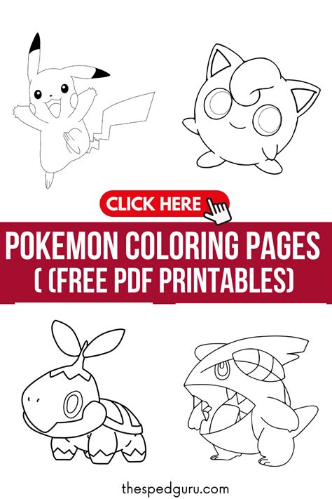 Pokemon Coloring Pages (35+ Easy and Free Printable PDF)